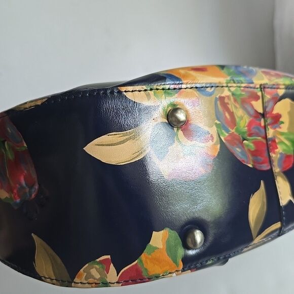 Patricia Nash Clemence Leather Satchel Crossbody Purse Bag Le Fleur Beauty! Read - Picture 6 of 12